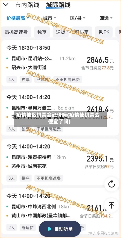 疫情地区机票会涨价吗(疫情使机票变便宜了吗)-第2张图片