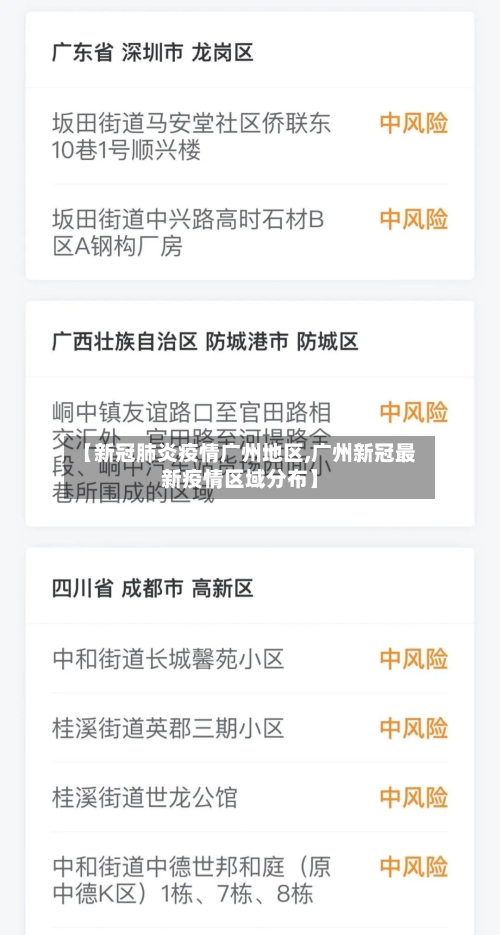 【新冠肺炎疫情广州地区,广州新冠最新疫情区域分布】-第3张图片