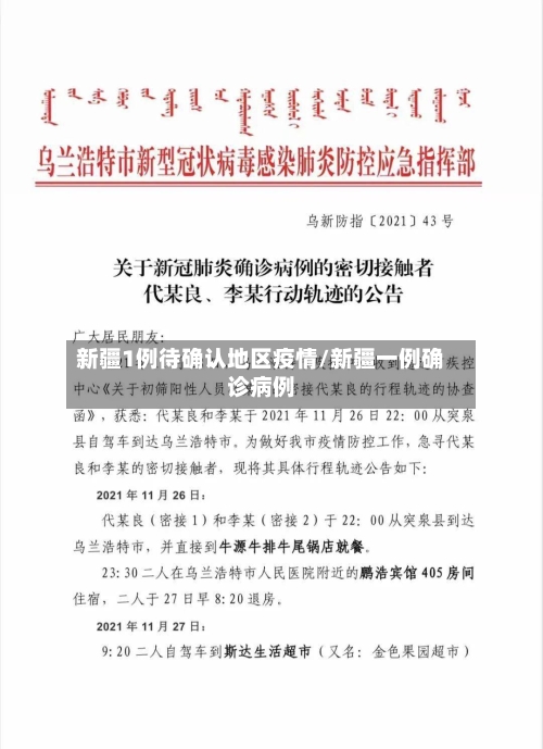 新疆1例待确认地区疫情/新疆一例确诊病例-第2张图片