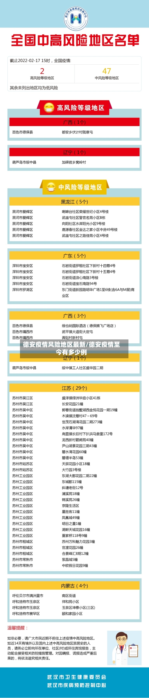 德安疫情风险地区最新/德安疫情至今有多少例