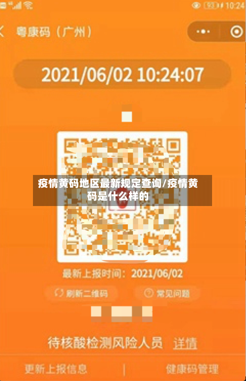 疫情黄码地区最新规定查询/疫情黄码是什么样的