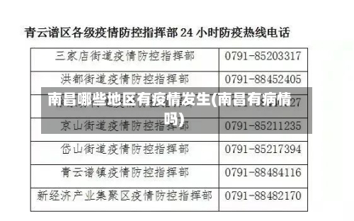 南昌哪些地区有疫情发生(南昌有病情吗)