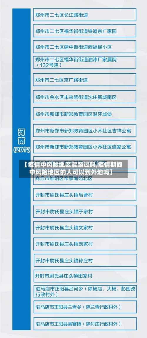 【疫情中风险地区能路过吗,疫情期间中风险地区的人可以到外地吗】-第2张图片