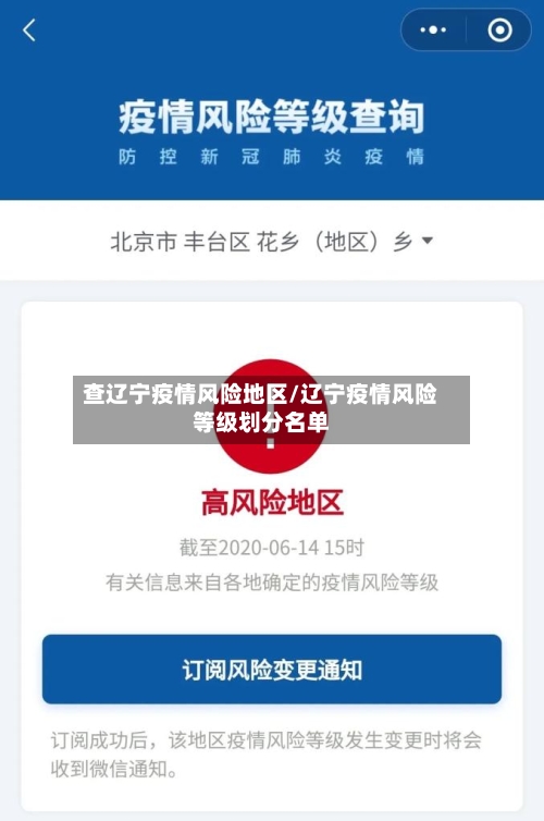 查辽宁疫情风险地区/辽宁疫情风险等级划分名单-第2张图片