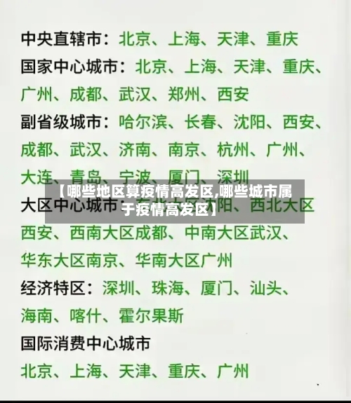 【哪些地区算疫情高发区,哪些城市属于疫情高发区】-第2张图片