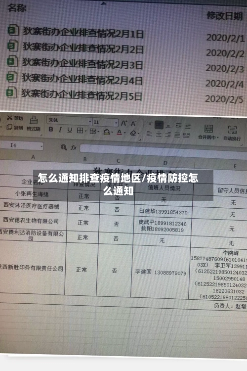 怎么通知排查疫情地区/疫情防控怎么通知