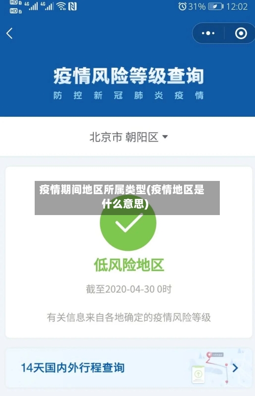 疫情期间地区所属类型(疫情地区是什么意思)
