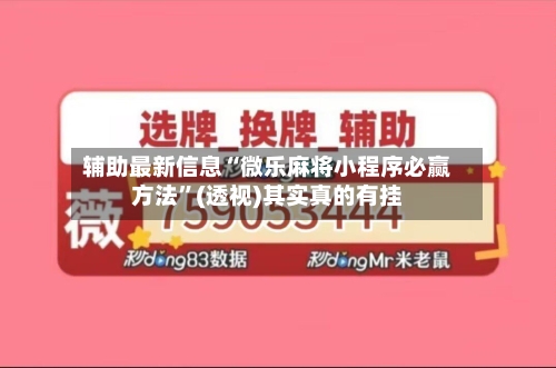 辅助最新信息“微乐麻将小程序必赢方法	”(透视)其实真的有挂-第2张图片
