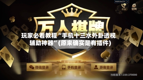 玩家必看教程“手机十三水外卦透视辅助神器	”(原来确实是有插件)-第2张图片