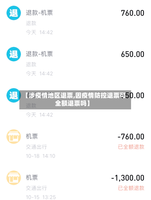 【涉疫情地区退票,因疫情防控退票可全额退票吗】