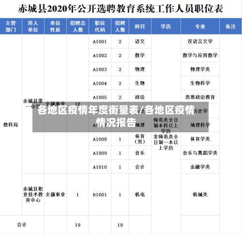 各地区疫情年度衡量表/各地区疫情情况报告