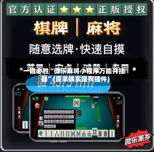 一键必胜“微乐麻将小程序万能开挂器	”(原来确实是有插件)-第3张图片