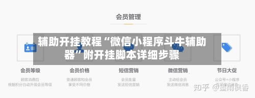 辅助开挂教程“微信小程序斗牛辅助器	”附开挂脚本详细步骤-第2张图片