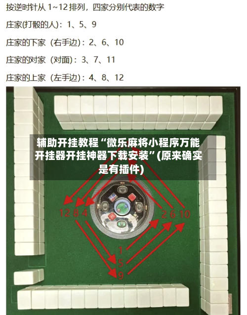 辅助开挂教程“微乐麻将小程序万能开挂器开挂神器下载安装”(原来确实是有插件)