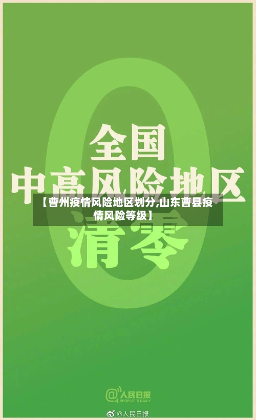 【曹州疫情风险地区划分,山东曹县疫情风险等级】