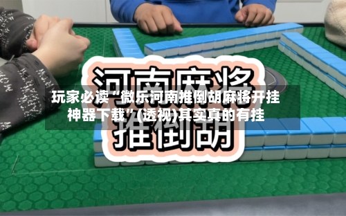 玩家必读“微乐河南推倒胡麻将开挂神器下载”(透视)其实真的有挂-第3张图片