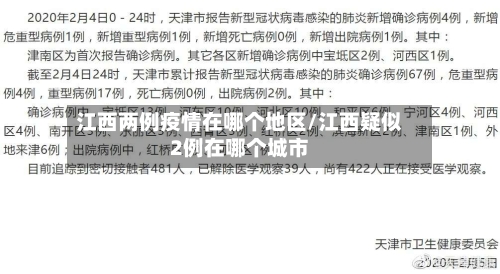 江西两例疫情在哪个地区/江西疑似2例在哪个城市