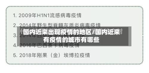 国内近来出现疫情的地区/国内近来有疫情的城市有哪些-第2张图片