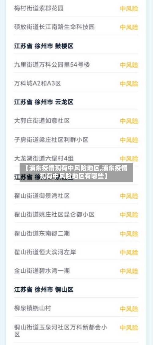 【浦东疫情现有中风险地区,浦东疫情现有中风险地区有哪些】-第2张图片