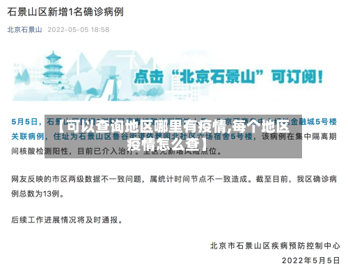 【可以查询地区哪里有疫情,每个地区疫情怎么查】-第3张图片