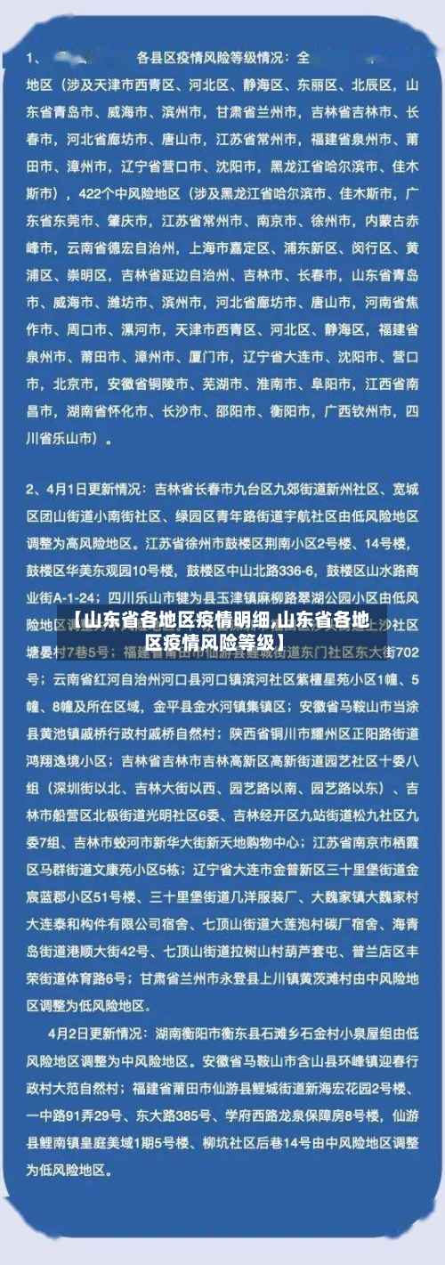 【山东省各地区疫情明细,山东省各地区疫情风险等级】-第2张图片
