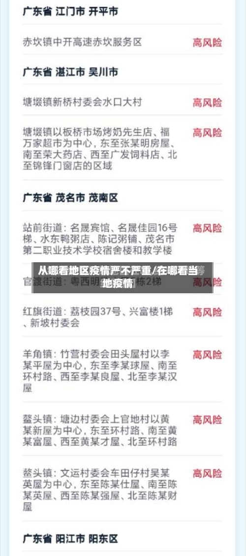 从哪看地区疫情严不严重/在哪看当地疫情