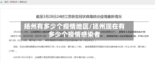 扬州有多少个疫情地区/扬州现在有多少个疫情感染者-第2张图片